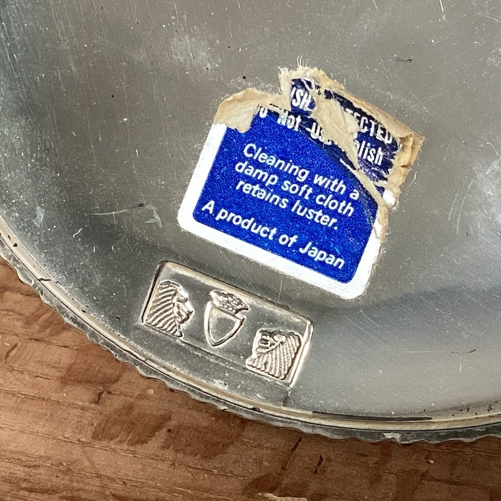🔵 Vintage - Made In Japan - Silver Plate Wine Bottle Coaster - Candle Holder